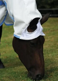 Weatherbeeta Sweet Itch Shield Combo Neck - White/Blue -Equestrian Sale Store wbshieldcombowhiteblue3rdy