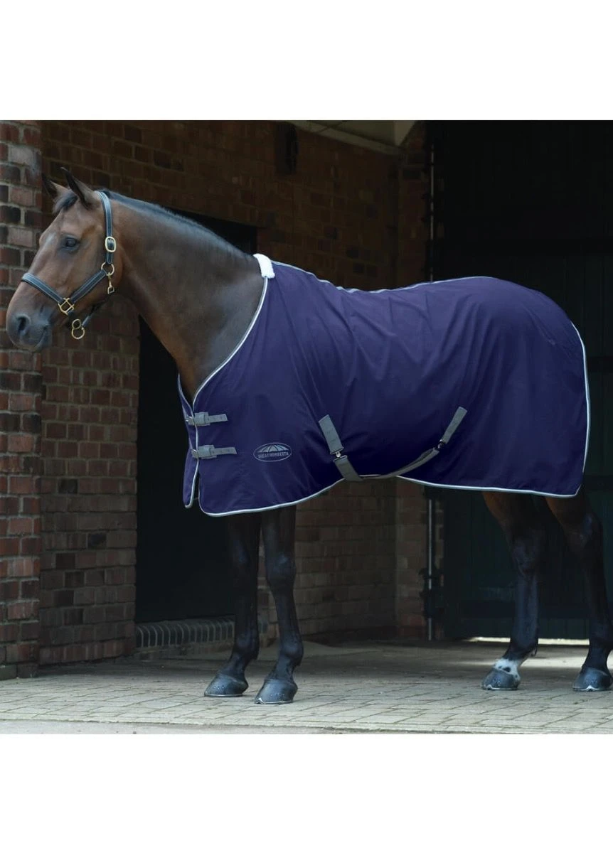 Weatherbeeta Cotton Show Sheet - Dark Blue/Grey/White 3 Weatherbeeta Cotton Show Sheet - Dark Blue/Grey/White