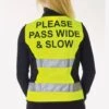 HyVIZ Waistcoat - Please Pass Wide & Slow - Yellow -Equestrian Sale Store yelwaist